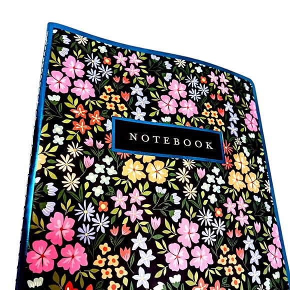 Tropical Notebook Journal FLOWERS Lined Black Soft Cover Cottagecore Stationary - Picture 5 of 9